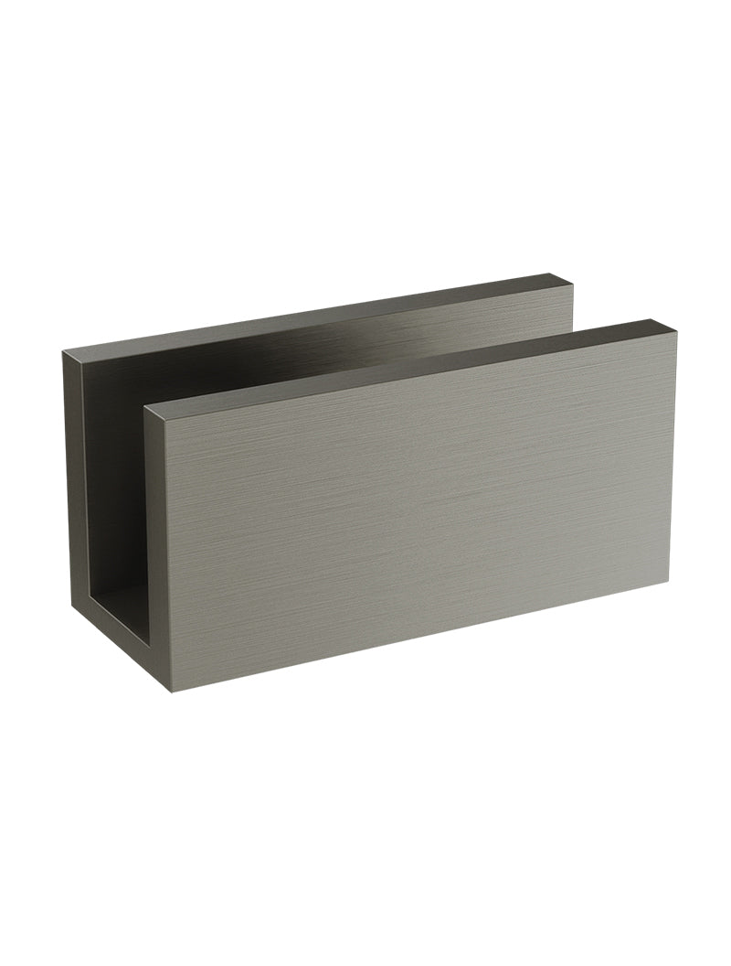 Meir Glass Fixing U Bracket - Shadow Gunmetal