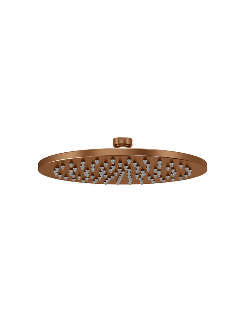 Meir Round Shower Rose 200mm - Lustre Bronze