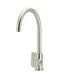 Meir Round Gooseneck Kitchen Mixer Tap with Paddle Handle - PVD Brushed Nickel