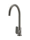 Meir Round Gooseneck Kitchen Mixer Tap with Paddle Handle - Shadow Gunmetal
