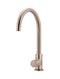 Meir Round Gooseneck Kitchen Mixer Tap with Pinless Handle - Champagne