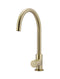 Meir Round Gooseneck Kitchen Mixer Tap with Pinless Handle - PVD Tiger Bronze