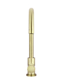 Meir Round Gooseneck Kitchen Mixer Tap with Pinless Handle - PVD Tiger Bronze
