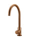 Meir Round Gooseneck Kitchen Mixer Tap with Pinless Handle - Lustre Bronze