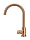 Meir Round Gooseneck Kitchen Mixer Tap with Pinless Handle - Lustre Bronze