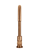 Meir Round Gooseneck Kitchen Mixer Tap with Pinless Handle - Lustre Bronze