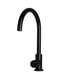 Meir Round Gooseneck Kitchen Mixer Tap with Pinless Handle - Matte Black