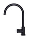 Meir Round Gooseneck Kitchen Mixer Tap with Pinless Handle - Matte Black
