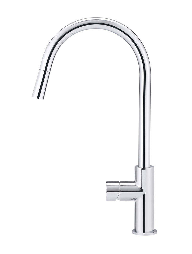 Meir Round Pinless Piccola Pull Out Kitchen Mixer Tap - Polished Chrome