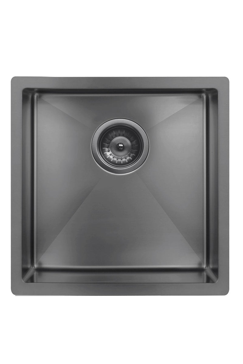 Meir Lavello Kitchen Sink - Single Bowl 450 x 450 - Gunmetal Black