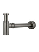 Meir Round Bottle Trap for 32mm basin waste and 40mm outlet - Shadow Gunmetal