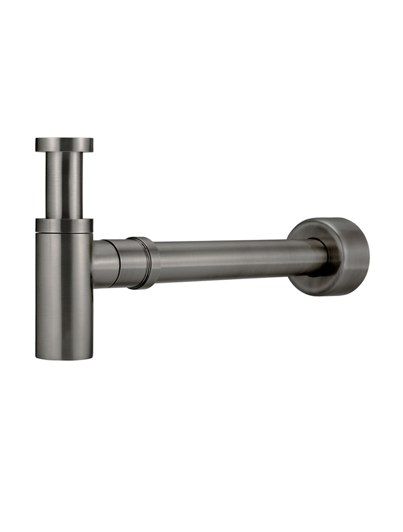 Meir Round Bottle Trap for 32mm basin waste and 40mm outlet - Shadow Gunmetal