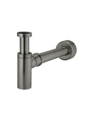 Meir Round Bottle Trap for 32mm basin waste and 40mm outlet - Shadow Gunmetal
