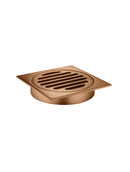 Meir Square Floor Grate Shower Drain 100mm outlet - Lustre Bronze