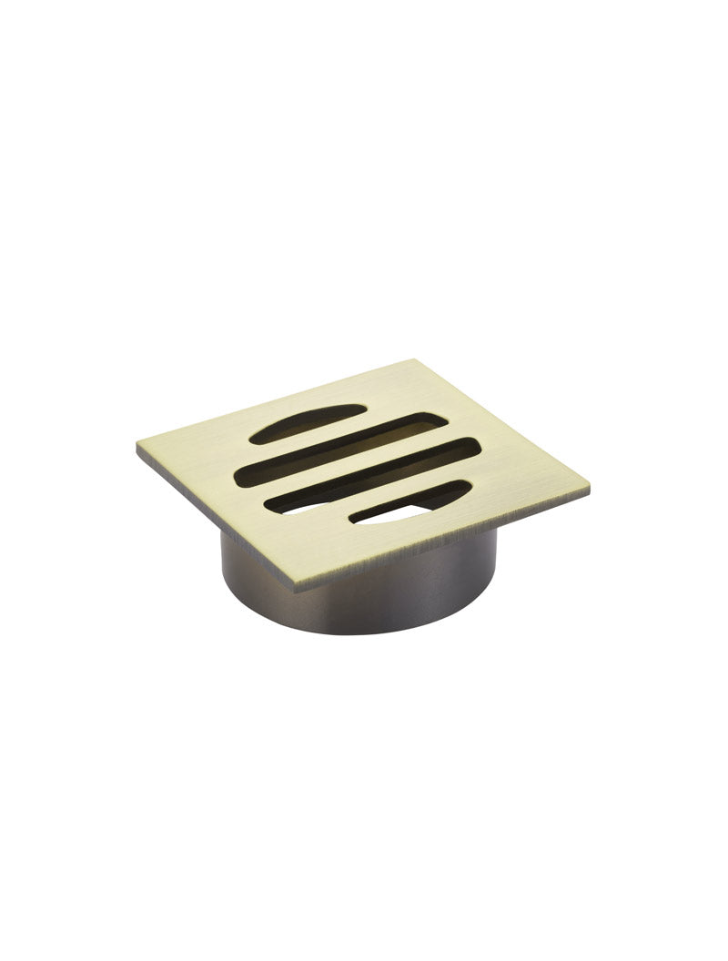 Meir Square Floor Grate Shower Drain 50mm outlet - PVD Tiger Bronze