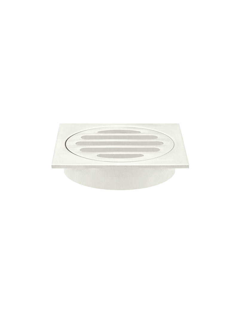 Meir Square Floor Grate Shower Drain 80mm outlet - Brushed Nickel