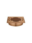 Meir Square Floor Grate Shower Drain 80mm outlet - Lustre Bronze
