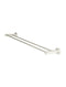 Meir Round Double Towel Rail 600mm - PVD Brushed Nickel