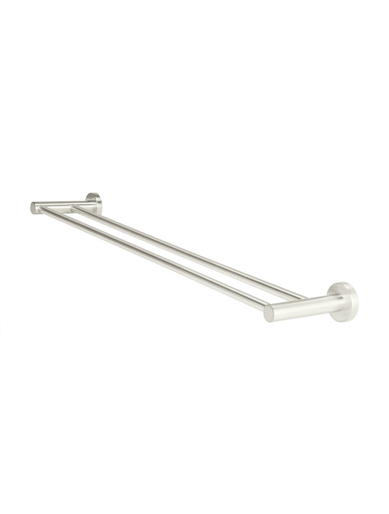 Meir Round Double Towel Rail 600mm - PVD Brushed Nickel