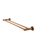 Meir Round Double Towel Rail 600mm - Lustre Bronze