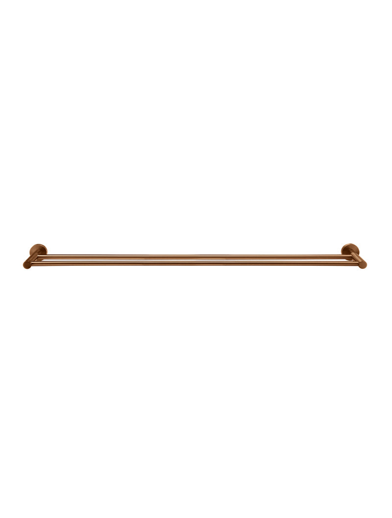 Meir Round Double Towel Rail 900mm - Lustre Bronze