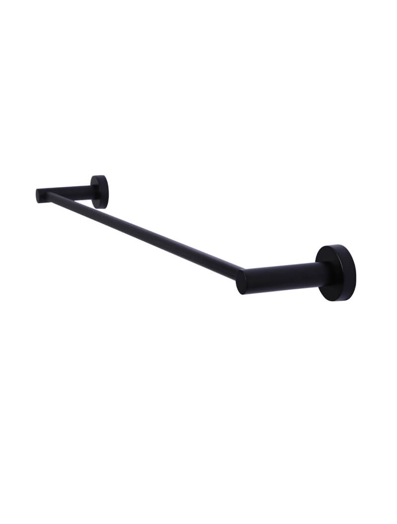 Meir Round Single Towel Rail 600mm - Matte Black