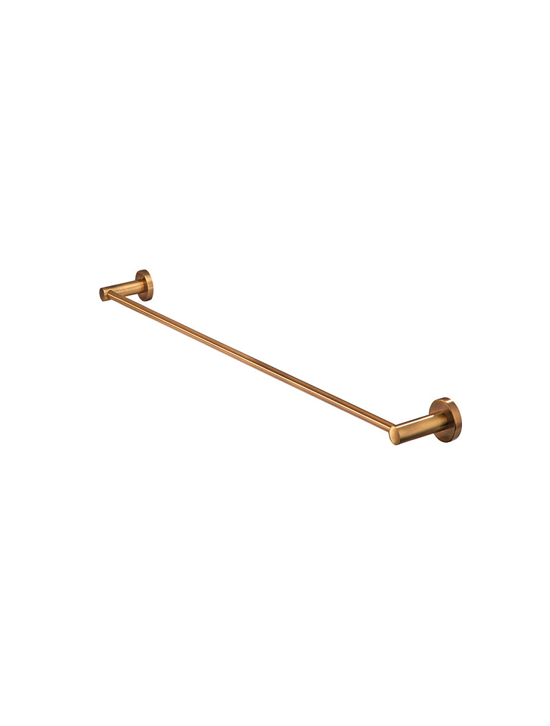 Meir Round Single Towel Rail 600mm - Lustre Bronze