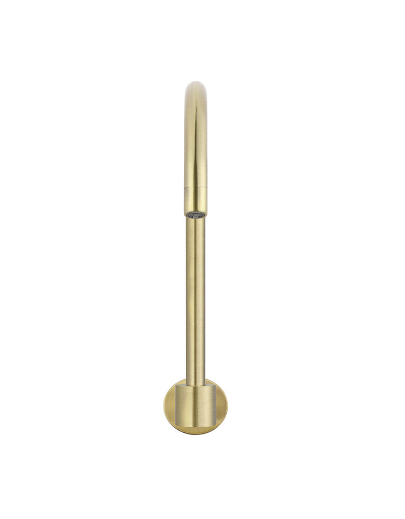 Round High-Rise Swivel Wall Spout - PVD Tiger Bronze