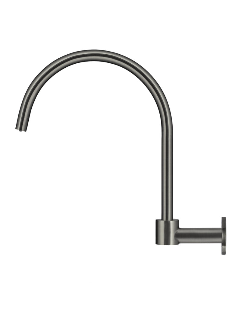 Round High-Rise Swivel Wall Spout - Shadow Gunmetal