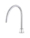 Round Gooseneck High-Rise Swivel Hob Spout - Polished Chrome