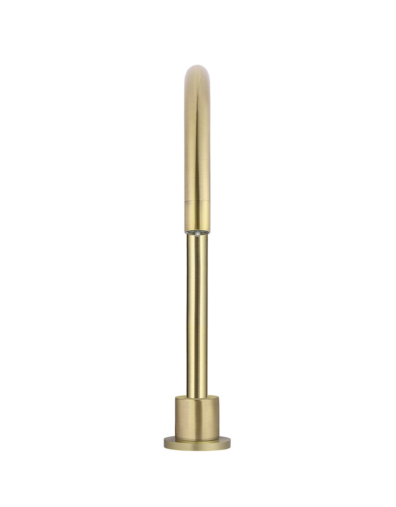 Round Gooseneck High-Rise Swivel Hob Spout - PVD Tiger Bronze