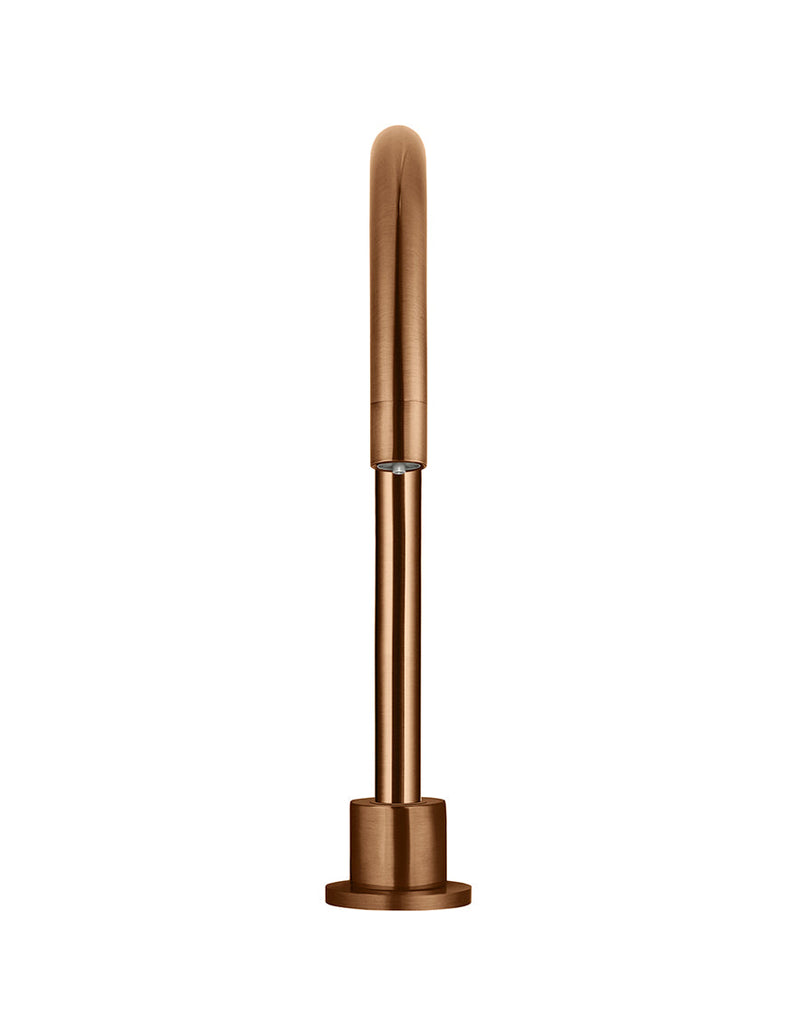 Meir Round Gooseneck High-Rise Swivel Hob Spout - Lustre Bronze