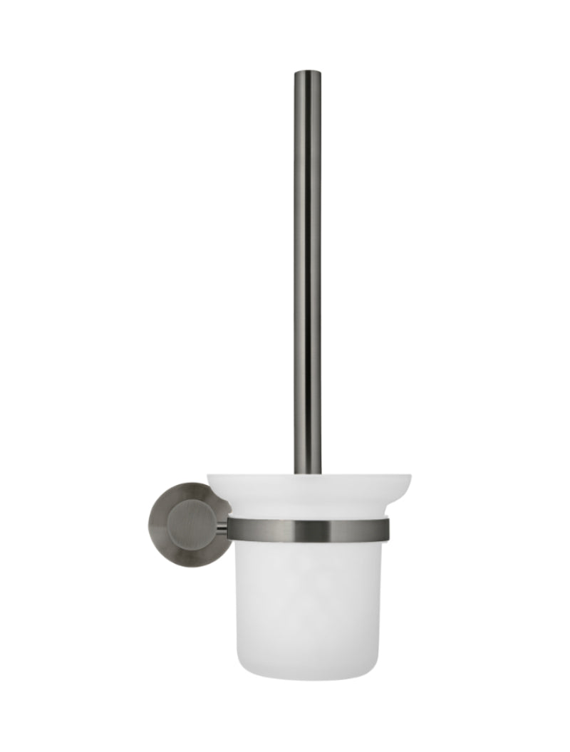 Meir Round Toilet Brush & Holder - Shadow Gunmetal