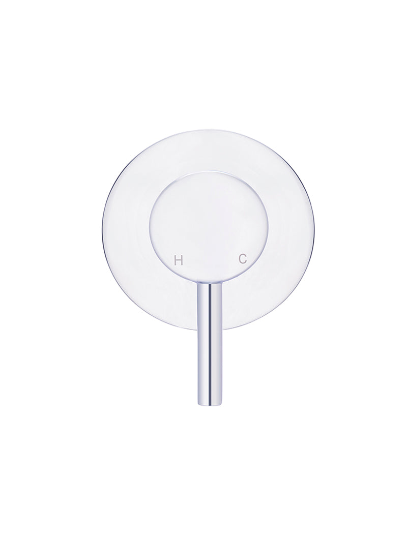 Meir Round Wall Mixer Short Pin lever - Polished Chrome