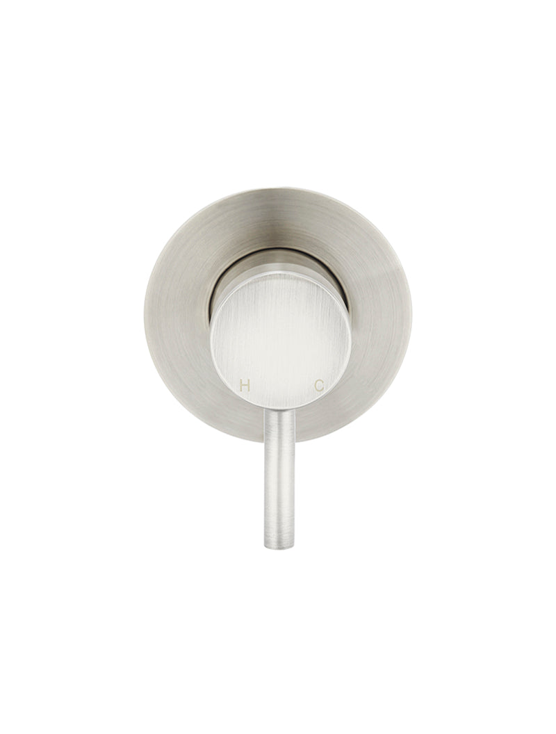 Meir Round Wall Mixer Short Pin lever Brushed Nickel