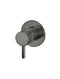 Meir Round Wall Mixer Short Pin Lever - Shadow Gunmetal
