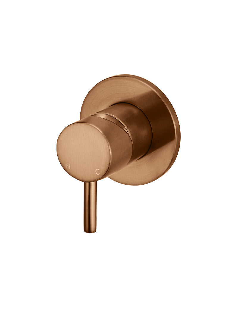 Meir Round Wall Mixer Short Pin lever - Lustre Bronze