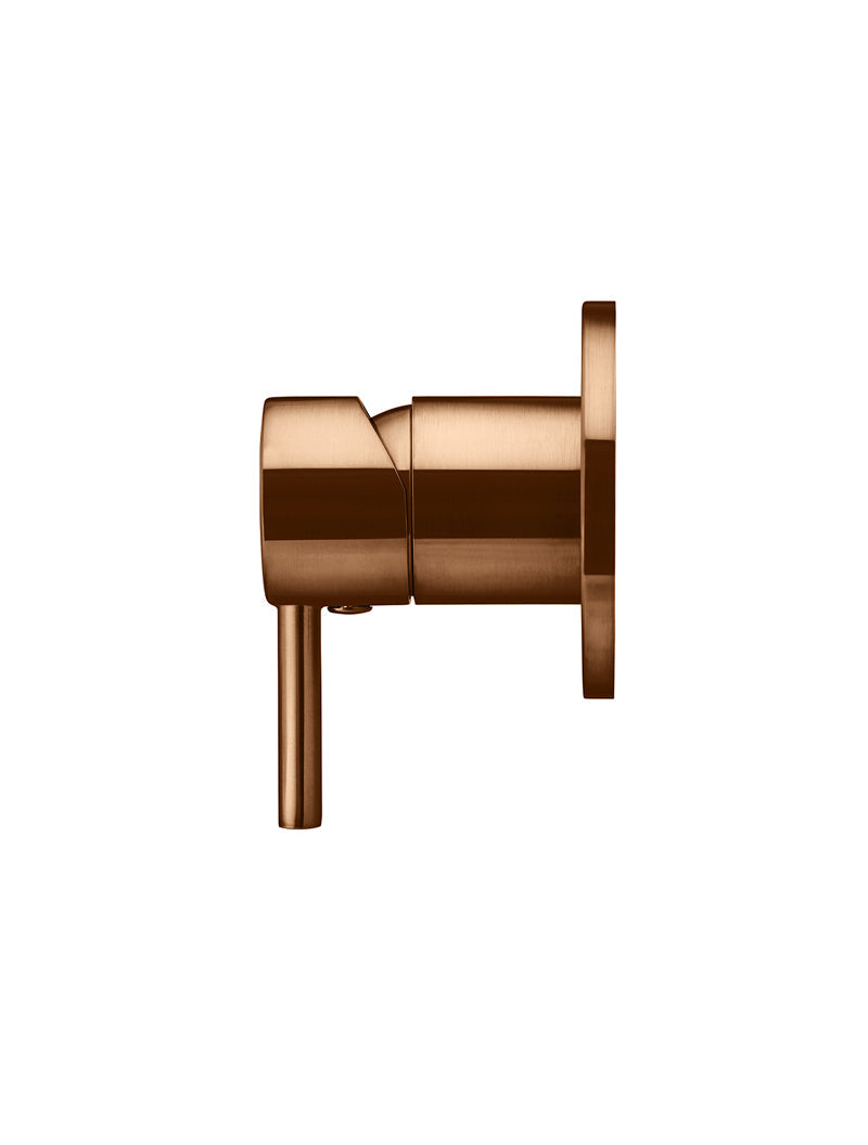 Meir Round Wall Mixer Short Pin lever - Lustre Bronze