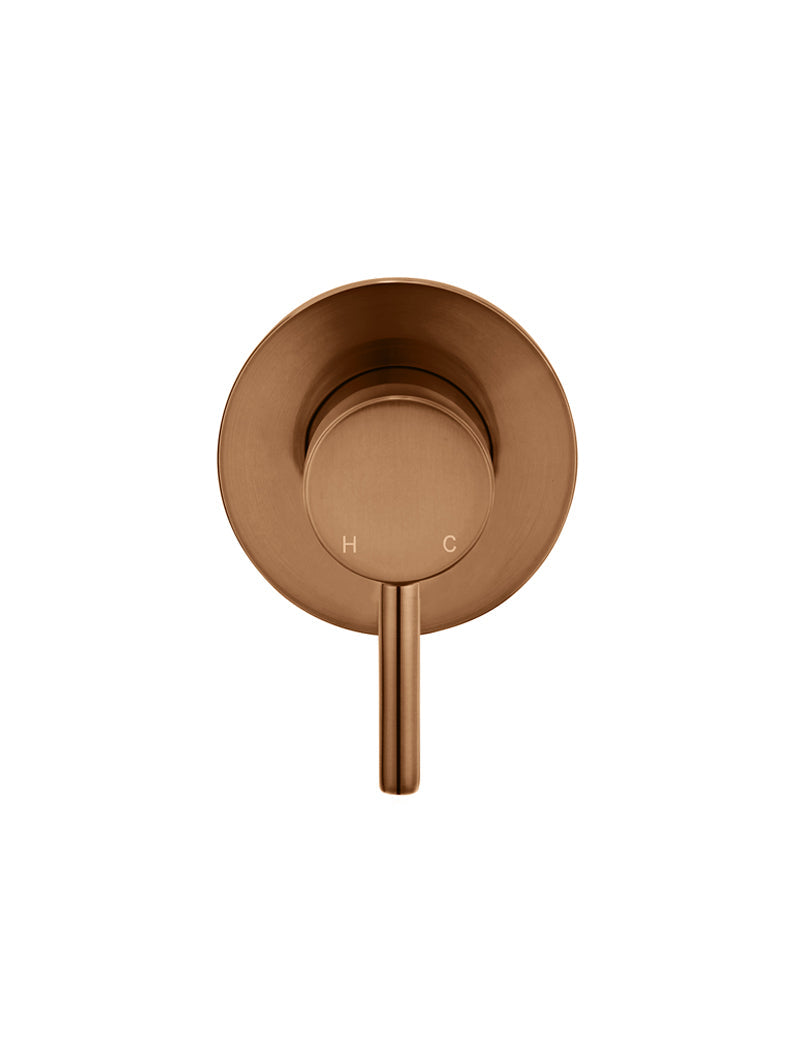 Meir Round Wall Mixer Short Pin lever - Lustre Bronze