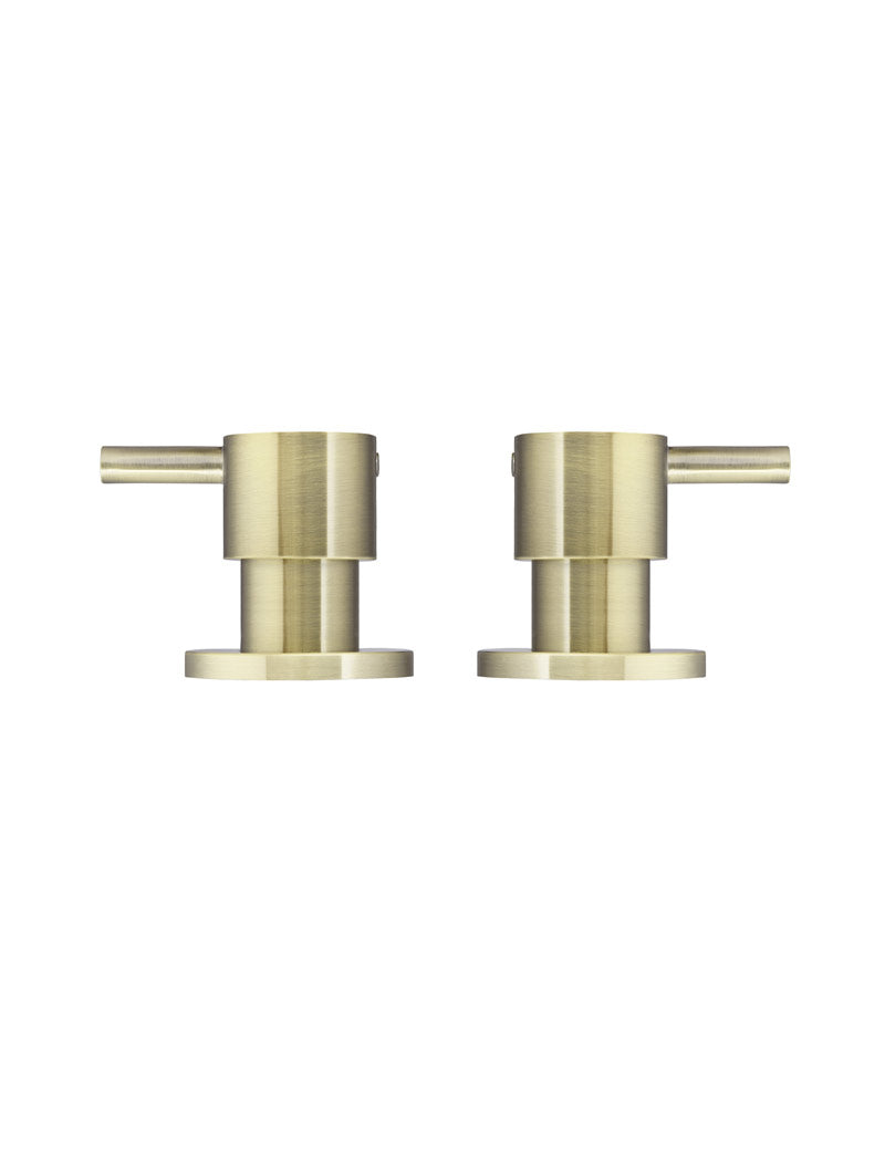 Round Quarter Turn Wall Top Assemblies - PVD Tiger Bronze