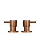 Meir Round Quarter Turn Wall Top Assemblies - Lustre Bronze
