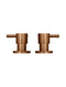 Meir Round Quarter Turn Wall Top Assemblies - Lustre Bronze