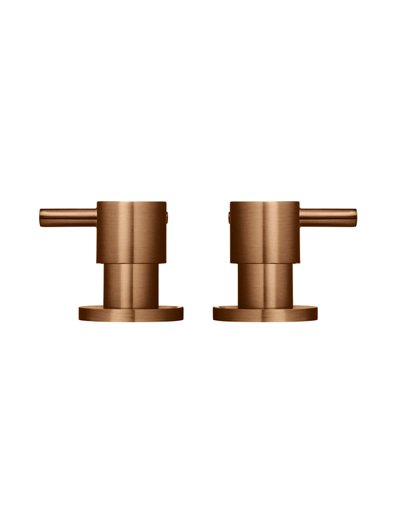 Meir Round Quarter Turn Wall Top Assemblies - Lustre Bronze