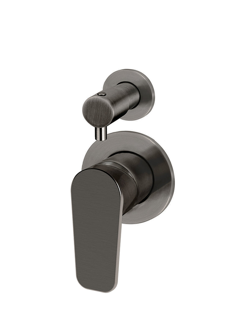 Meir Round Diverter Mixer Paddle Handle - Shadow Gunmetal
