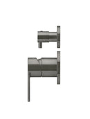Meir Round Diverter Mixer Paddle Handle - Shadow Gunmetal