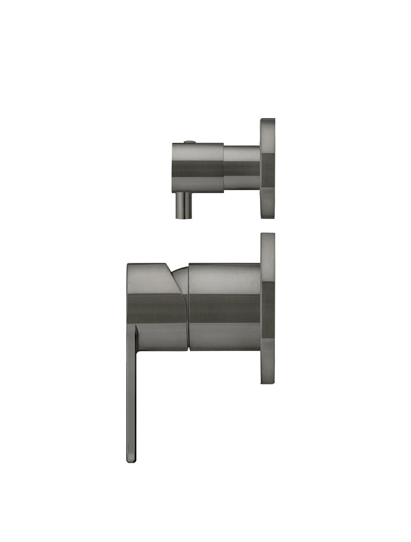Meir Round Diverter Mixer Paddle Handle - Shadow Gunmetal