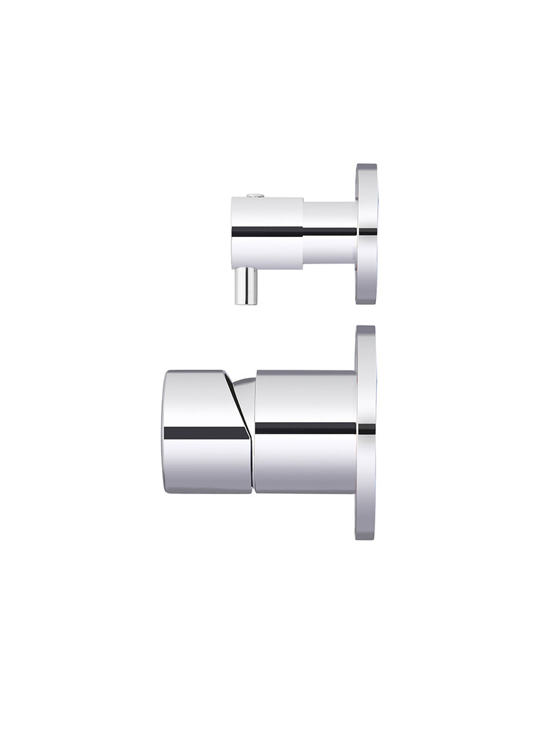 Meir Round Diverter Mixer Pinless Handle - Polished Chrome