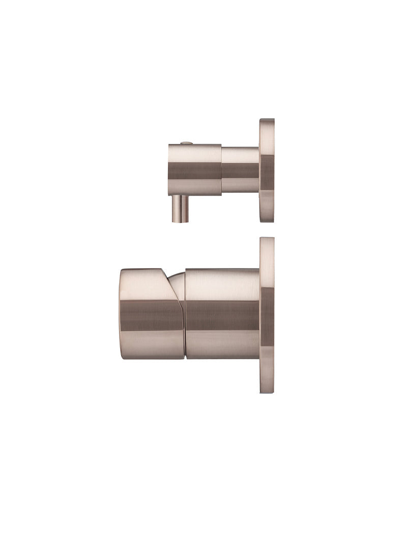 Meir Round Diverter Mixer Pinless Handle - Champagne