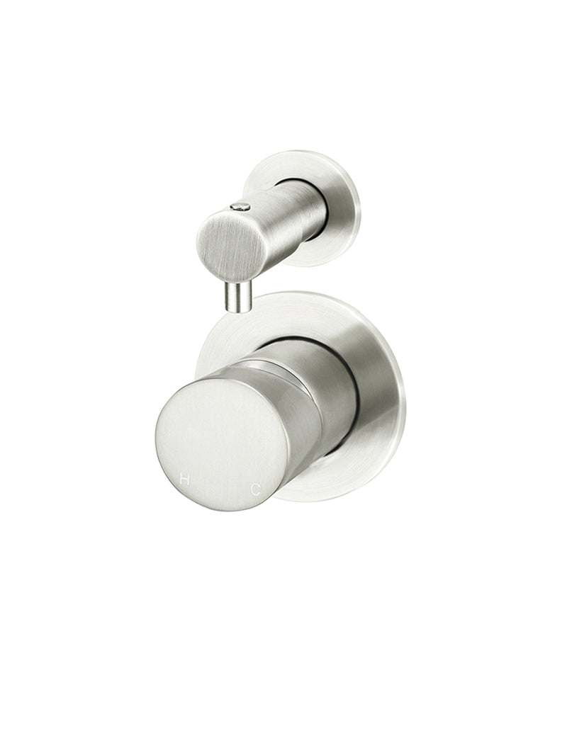 Meir Round Diverter Mixer Pinless Handle - PVD Brushed Nickel