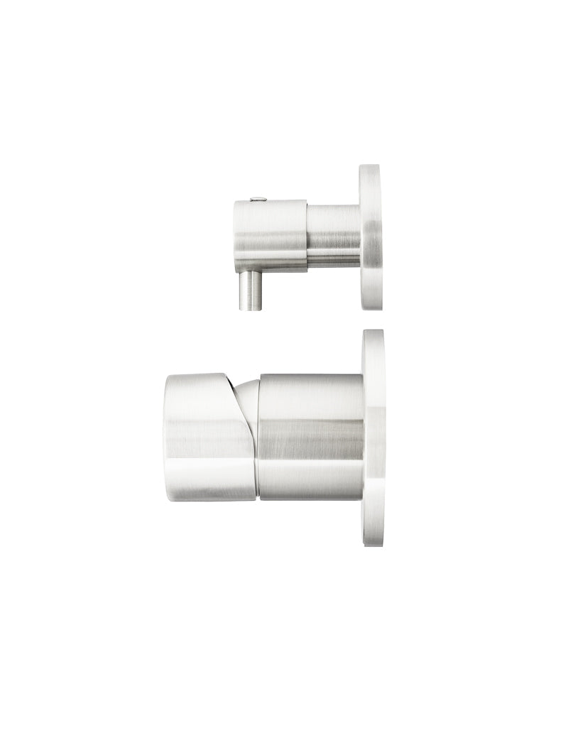 Meir Round Diverter Mixer Pinless Handle - PVD Brushed Nickel